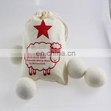 Medium Size 3pcs Set Smart Sheep Dryer Balls China Supplier Wholesale White 7cm Wool Ball photo-5