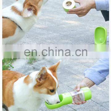 Wholesale Factory Manufacturer Custom Logo Plastic Travel Drink Feeder Portable 2 In 1 Pet Dog Water Food Bottle For Dog photo-5