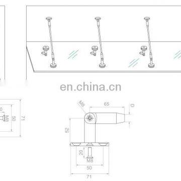 Wholesale Durable Glass Canopy Shade Awning With Stainless Steel SUS304 316 Satin Polish photo-6
