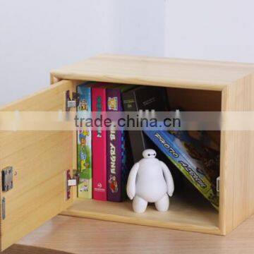 Accept Custom Logo Unpainted Solid Wooden Storage Cabinet