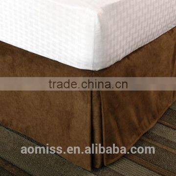 Luxury 5 Star Decorative 100% Polyster Hotel Bed Skirt Queen Bed Skirt photo-5