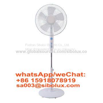 16 inch electric plastic stand fan with timer setting round base/ standing fan with 5 blades