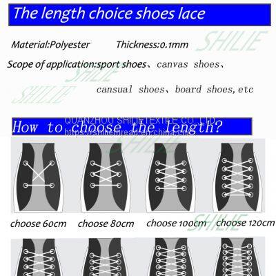 Manufacture Wholesale Multi Colored Multiple Lengths Flat Shoe Lace Shoes Strings Polyester Lace photo-3