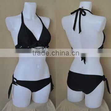 Woman black sexy swimming costumes