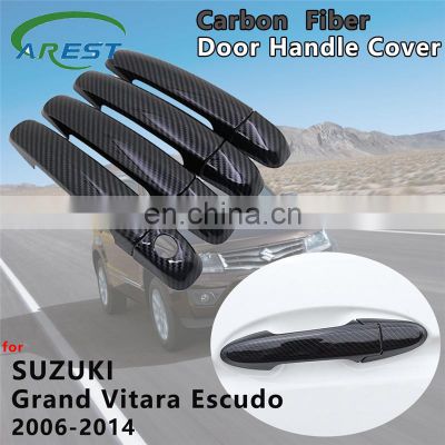 for Suzuki Grand Vitara Nomade Escudo 2006 2007 2008 2009 2010 2011 2012 2013 2014 Carbon Fiber Door Handle Cover Accessories