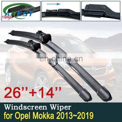 for Opel Mokka 2013~2019 Car Wiper Blades Front Windscreen Wipers Car Accessories Vauxhall Mokka X 2014 2015 2016 2017 2018