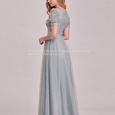 Large Size Evening Dress Square Collar Sequined Princess Dress Birthday Quinceanera PROM Evening Dress photo-4