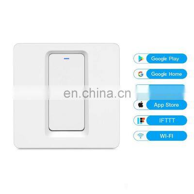 EU/UK Standard 1 Gang Smart Button Swich Light Tuya Zigbee Smart Home With Alexa Vioce Control No Neutral Line Switch