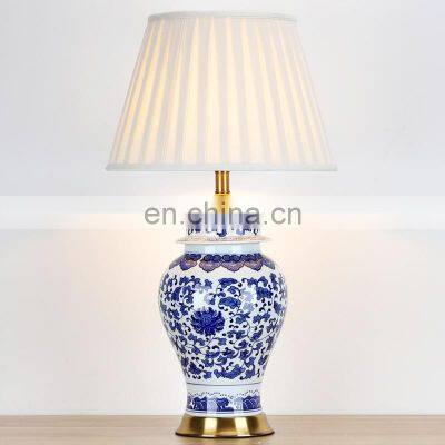 Chinese classical blue and white porcelain table lamp ceramic table lamp