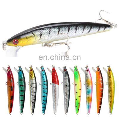 10 Colorful 95mm 7.1g Hard Bait Minnow Fishing Lures Tackle 3D Fish Eyes Cheapest Fishing Lure