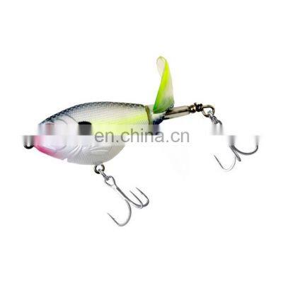 New 17g 75mm Artificial Bait Fishing Lures Whopper Plopper Topwater Popper Bass Pike Lure photo-3