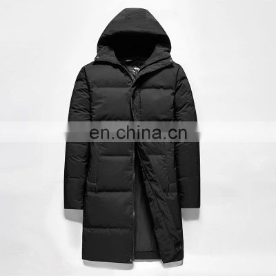 2021 OEM Down Coat Men's Long Thickened Coat Hooded Winter