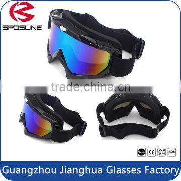 Mirrored dirt bike motorcycle helmet safety sunglasses foam padded uv safety goggles