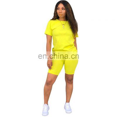 Manufacturer's wholesale sports and leisure suit two-piece suit of solid color and loose temperament S-4XL