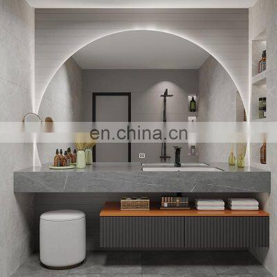 Sintered Stone Top Basin Contemporary Vanity Set photo-5