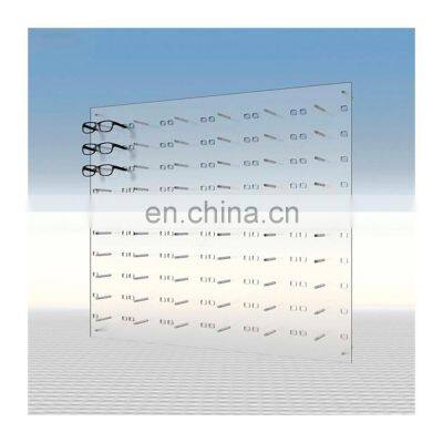 eyewear store wall mount acrylic sunglasses display panel acrylic glasses display rack