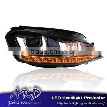 AKD Car Styling for VW Golf 7 LED Headlights B-Type 2013-2014 LED Head Lamp Projector Bi Xenon Hid H7 photo-2