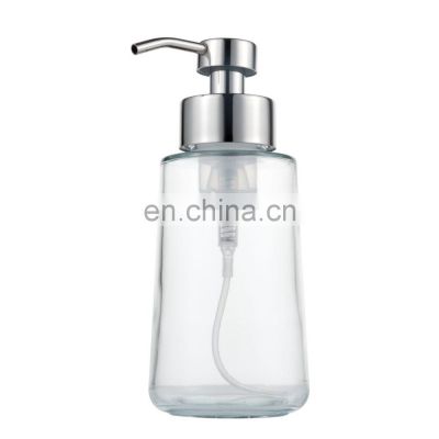 Longan Stainless Steel Hand Soap Pump Refillable Wash Hand Liquid Soap Dispenser  Foam Soap Bottle With Pump