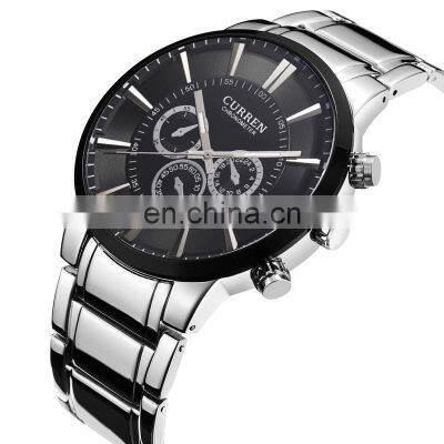 Men Metal Stainless Steel Wristwatch Quartz Mens Watches In Wristwatches 8001 Watch CURREN