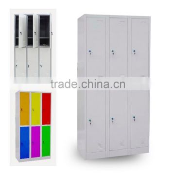 Godrej steel almirah with 6 compartment/Six door locker/metal wardrobe cabinet school furniture