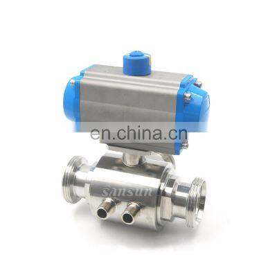 Hot Selling Sanitary Food Grade  heating jacketed head  ball valve