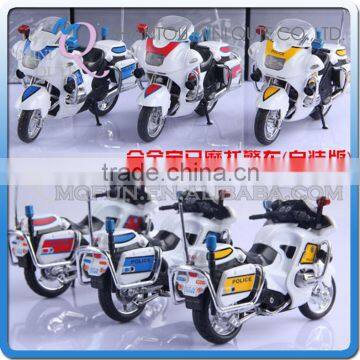 Mini Qute 1:43 kid Die Cast pull back alloy Racing Police Motorcycle vehicle diecast model car educational toy NO.MQ 3088E