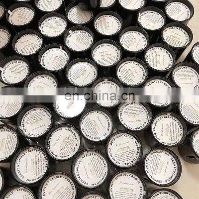 Free Sample Wedding Birthday Glass Jar Custom Aromatherapy Luxury Fragrance Scented Candle