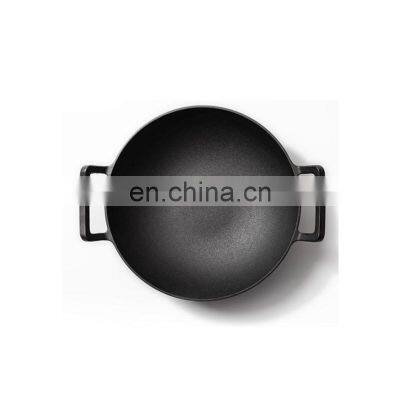 Kitchen Cooking Utensils Cast Iron 36cm Round Pot Wok photo-3