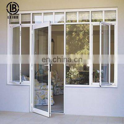 Custom high quality white upvc grill casement doors interior room french upvc hinge swing door