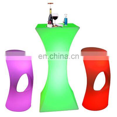 colors changing LED bar chair glow illuminated outdoor event night club lounge led light  bar furniture chairs tables sofa set