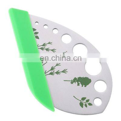 Amazon Fast Dispatch 2 in 1 Kitchen Tool Dough Cutter Scraper Stainless Steel 9 Holes Leaf Herb Stripper photo-4