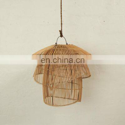 New Design Collection Handwoven Rattan Light Shade Rattan Lamp Shade Decor Manufacturer photo-3
