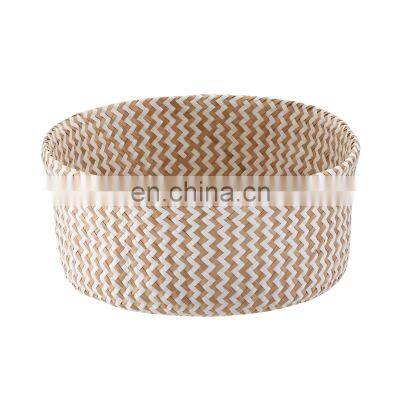 Vietnam Supplier Medium White Seagrass Belly Basket Plant Holder Storage Basket Decor Home Wholesale
