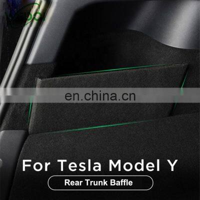 Trunk Side Baffle For Tesla Model Y Trunk Side Divider Board Adhesive Clap Board Baffle Divider Accessories photo-3