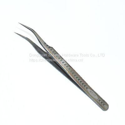 Precision fine stainless steel fine eyelash tweezers sharp tip electron microscope laboratory electron microscope clip ST-17 Textured