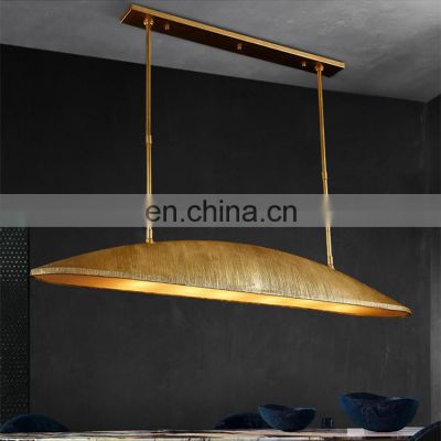 American Luxury Gold Restaurant kitchen island pendant lighting Utopia Large Linear Pendant with Frosted Acrylic in gold