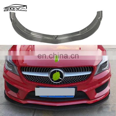 C117 CLA Carbon Fiber RZ Style Front Lip Front Bumper lip Front Splitter  For Mercedes Benz C117 CLA CLA45