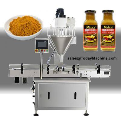 Automatic Pepper Chilli Spice Seasoning Powder Jar Bottle Filling Machine
