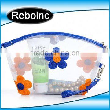 zipper pvc bag with round shap