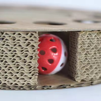 Cat Scratching Board Track Cat Toy, With Catnip for Indoor Cats - Circular Busy Box Scratching photo-4