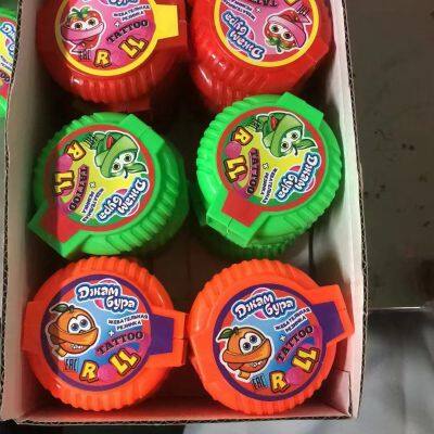Kids Pocket Bubble Gum Roll With Rich Fruit Flavor Packed in Colourful Tray for Wholesalers