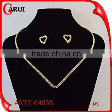 fashion jewelry diamond heart shape african beads jewelry set                        
                                                                                Supplier's Choice