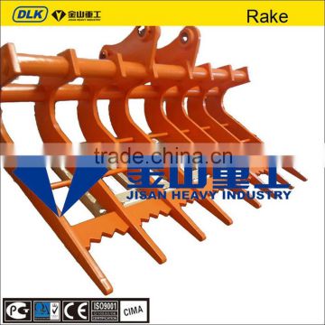 excavator rake, concrete rake, folding rake