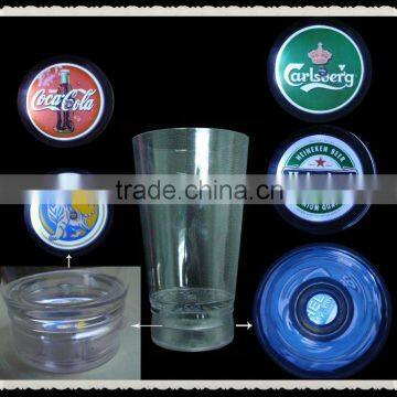 2014 new product Summer drinking projection cup for party and pub ,plastic blinking led projector cup for april fool' day