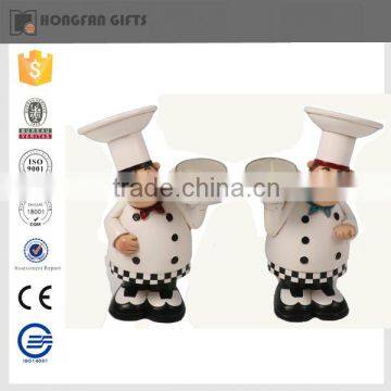 2016 Hot sell polyresin chef candle decoration