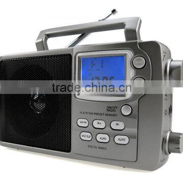 2015 Hot Sale Grey Compact AM FM Digital Tuning PLL Radio