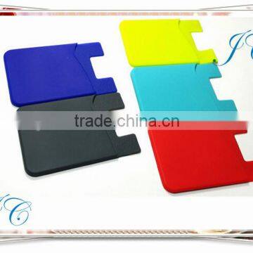 Colorful silicone mobile phone credit card holder/ cell phone sticker card holder /cell phone cell phone sticker card holder