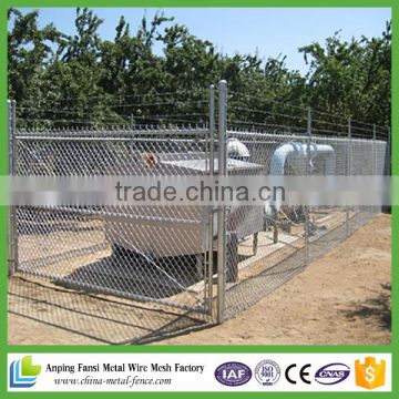 PVC coated 4' chain link fence with top rail for security fence