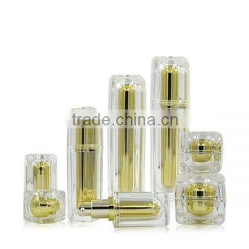 New Style Cosmetic Packaging , Series Acrylic Cosmetic Jar and Lotion Bottle With Pump