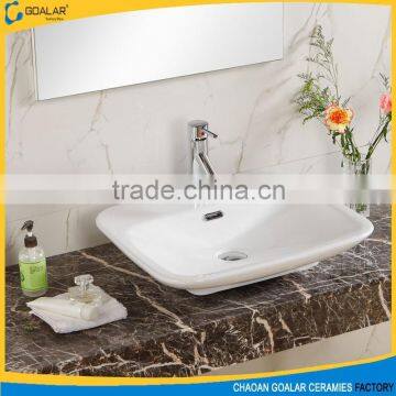 Modern counter top ceramic wash basin bathroom wash basin